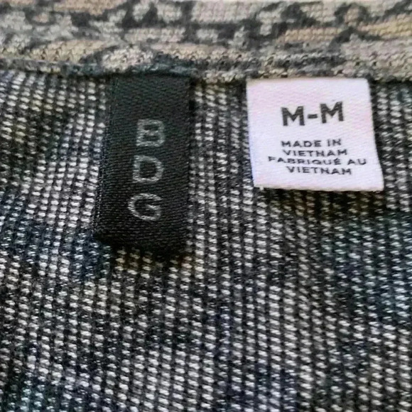 BDG Medium Weight Long Sleeve Shirt w Stretch Green/Gray/Gold - Picture 4 of 4